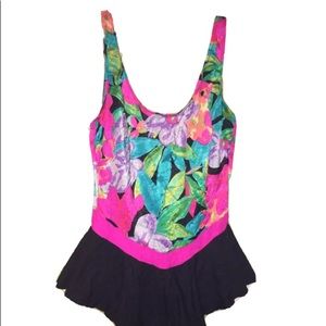 Floral one piece swimsuit